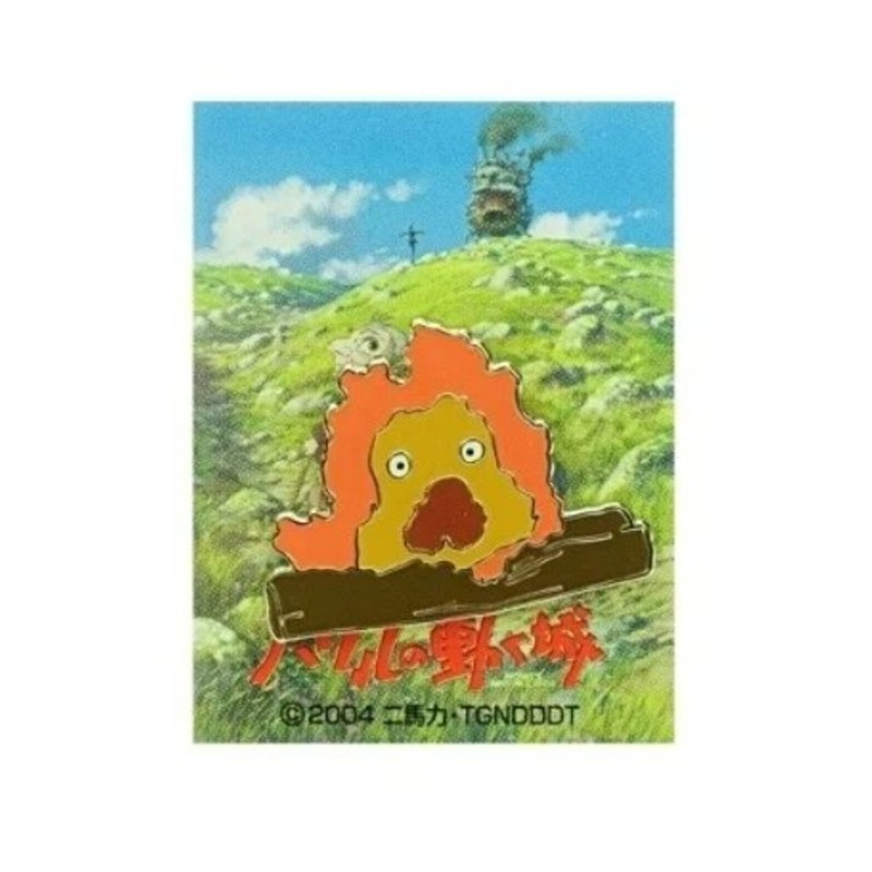 [Studio Ghibli] Howl’s Moving Castle Metal Pin Calcifer on a Log