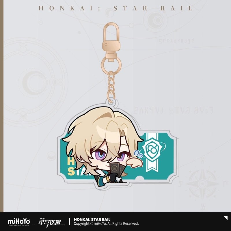 [Honkai Star Rail] Pom-Pom Pavilion Series Acrylic Keychain Chibi – Aventurine