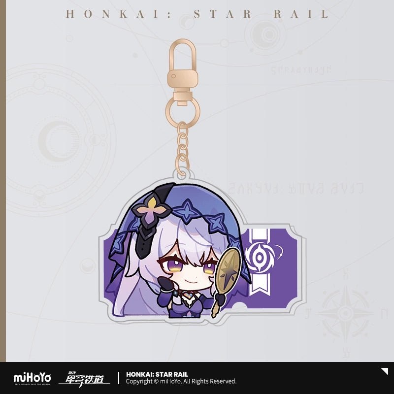 [Honkai Star Rail] Pom-Pom Pavilion Series Acrylic Keychain Chibi – Black Swan
