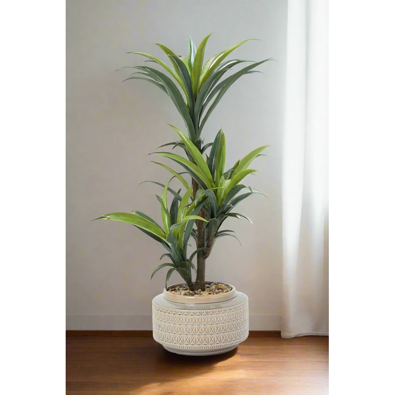 Artificial Yucca Plant In Ceramic Pot