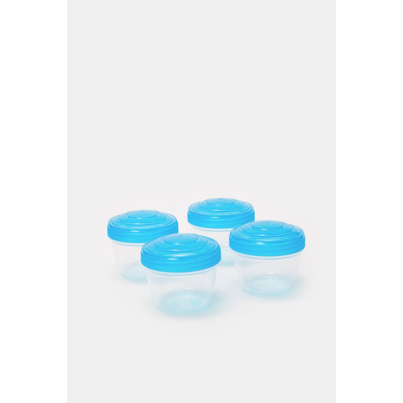 Blue And Clear Lunch & Munch Box Set (4 Piece)