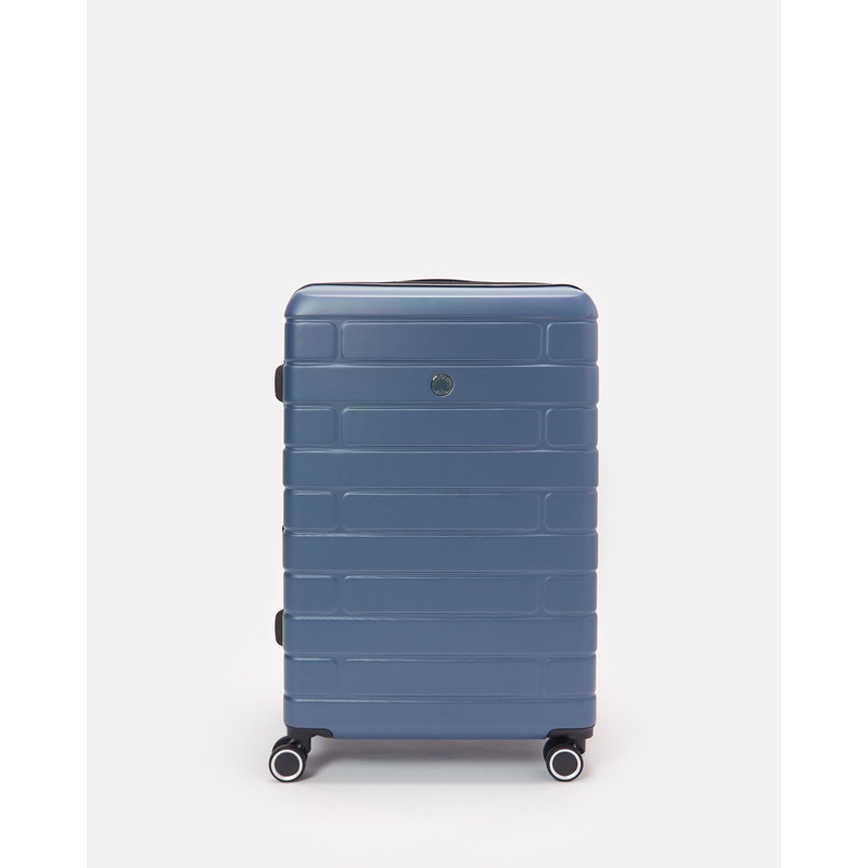 Blue Textured Trolley Luggage (24 Inch)