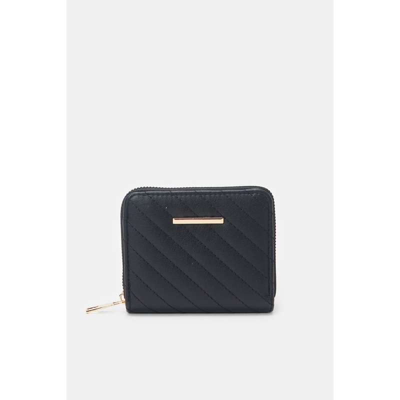 Women Black Quilted Purse