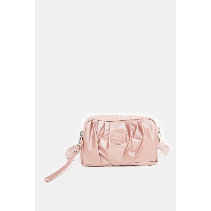Women Pink Zipper Travel Pouch