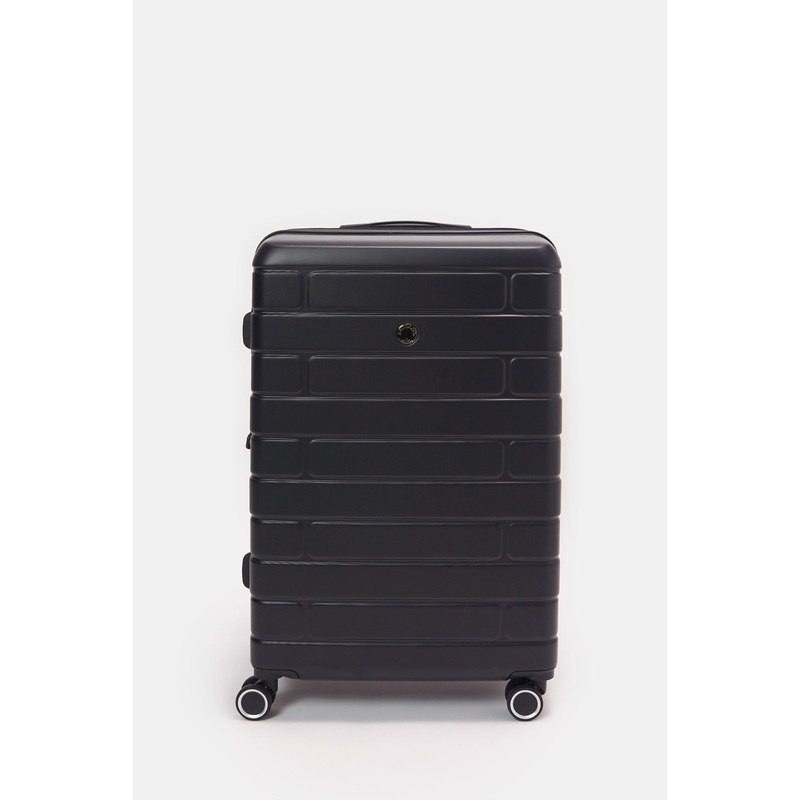 Black Textured Trolley Luggage 28 Inch
