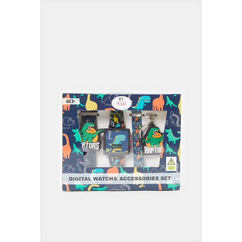Boys Assorted Character Printed Digital Watch Set