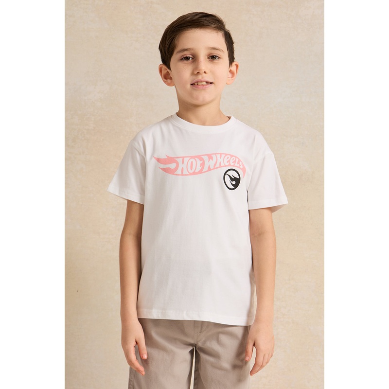 Boys Blue Hot Wheels Print T-Shirt