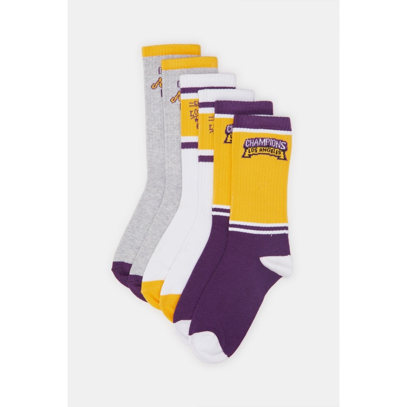 Senior Boys Assorted LA Basketball Socks (Pack of 3)
