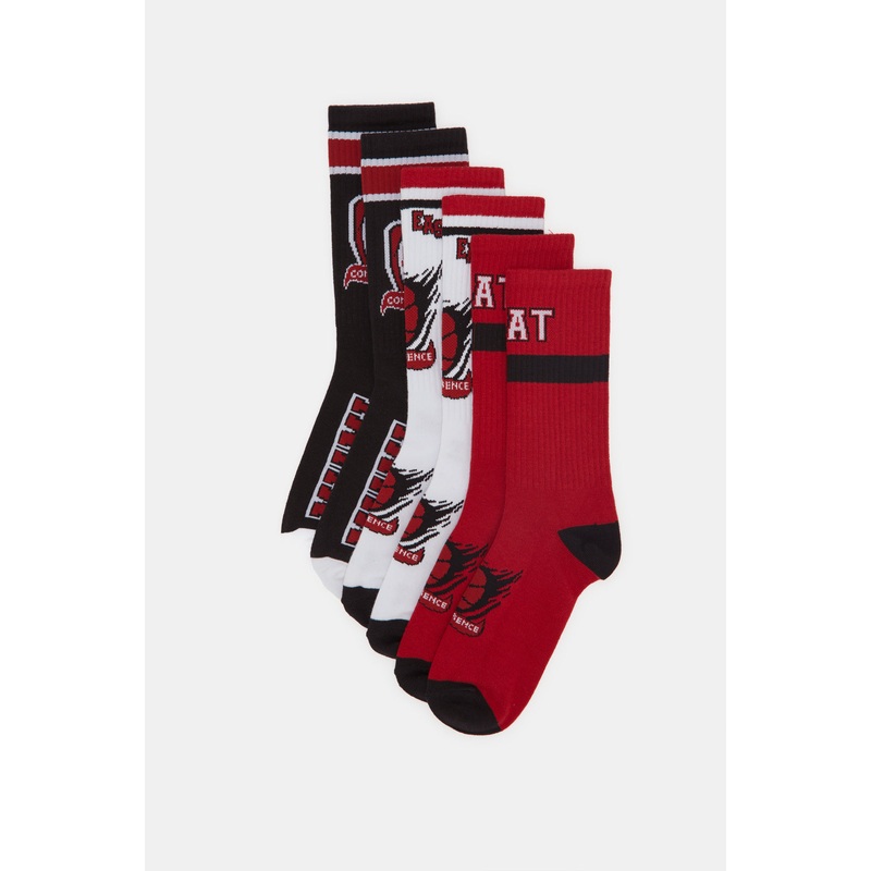 Senior Boys Assorted Miami Basket Ball Socks (Pack of 3)