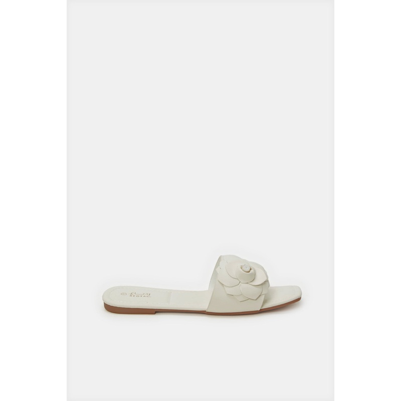 Women Beige Flower Patch Mule|EU36|EU37|EU38|EU39|EU40|EU41