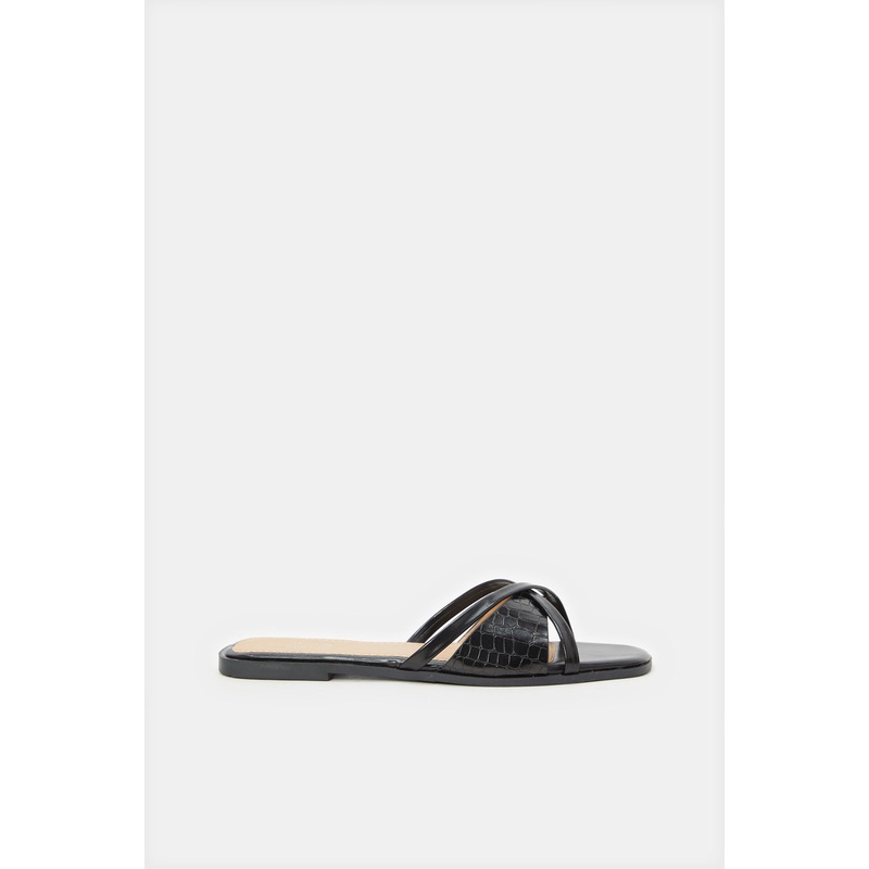 Women Black Strappy Mule|EU36|EU37|EU38|EU39|EU40|EU41