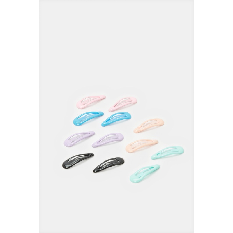 Girls Assorted Hair Clip Set (Pack of 12)