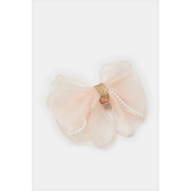 Girls Pink Bow Hair Clip