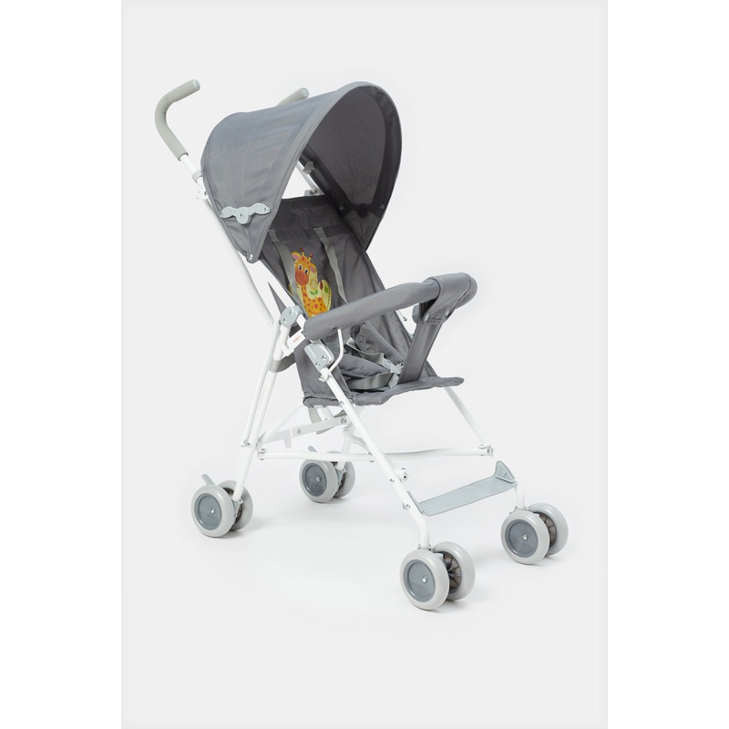 Grey Giraffe Baby Buggy With Round Canopy