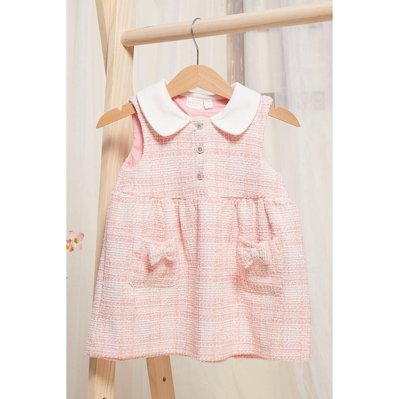 Infant Girls Pink Embellished Dress