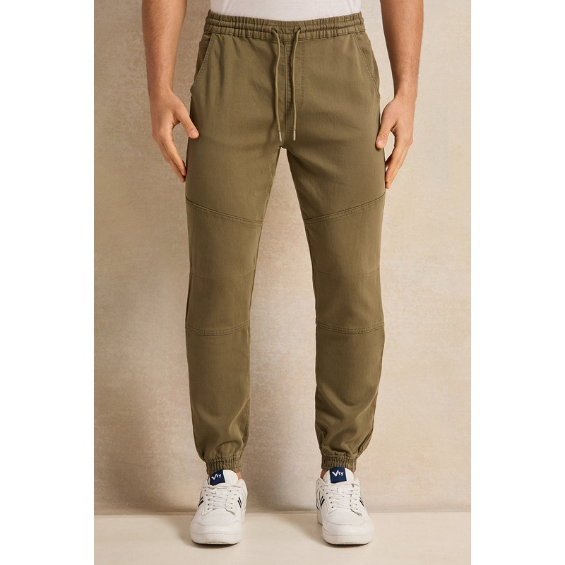 Men Olive Denim Joggers|Small|Medium|Large|X-Large|XX-Large