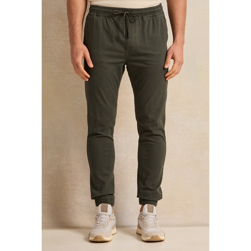 Men OliveTwill Joggers|Small|Medium|Large|X-Large|XX-Large