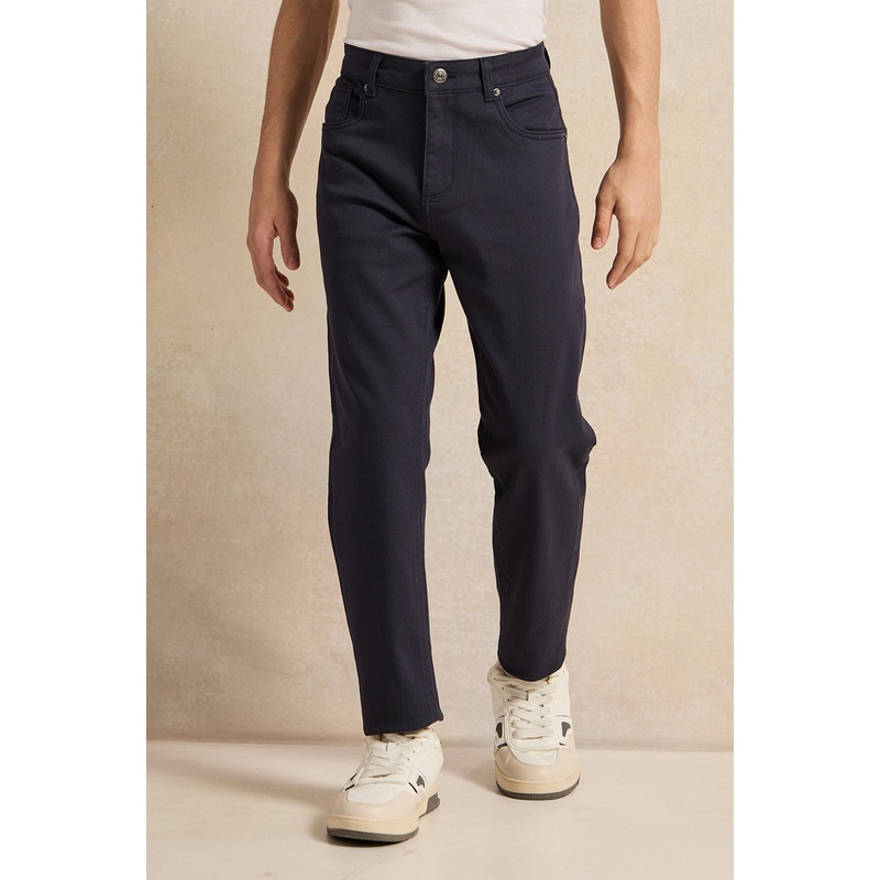 Senior Boys Navy 5 Pocket Jeans