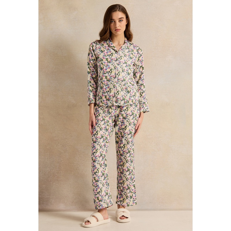 Women Assorted Multi Floral Long Sleeve Pyjama Set (2 Piece)