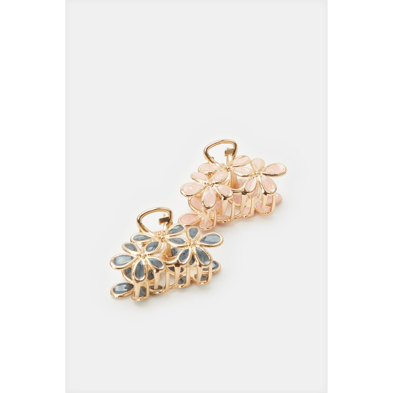 Women Gold Hair Claw Set (2 Piece)