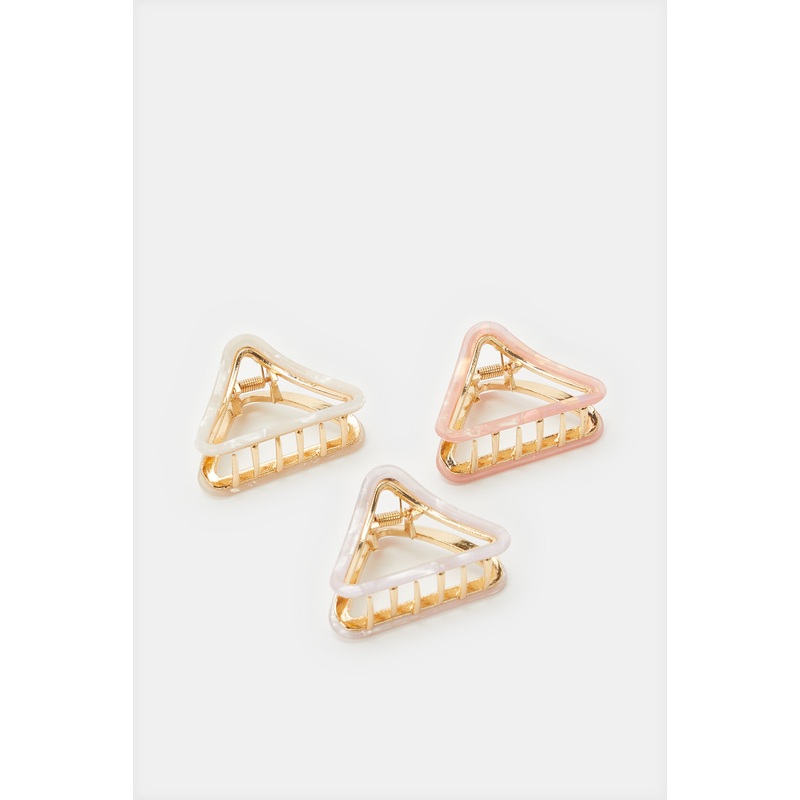 Women Gold Hair Claw Set (3 Piece)