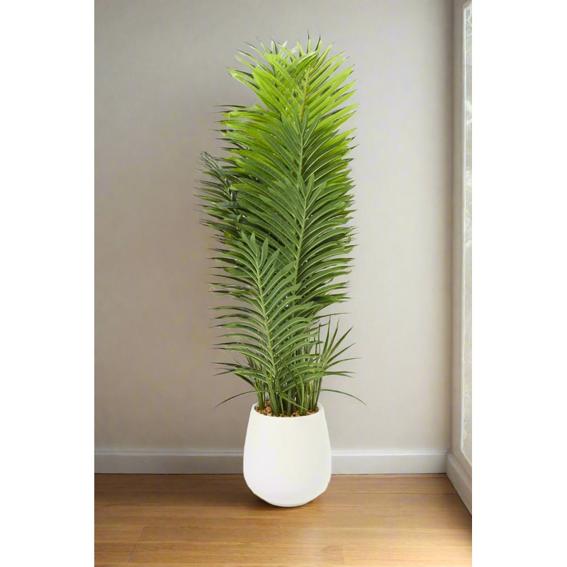 Artificial Palm Tree In White Pot