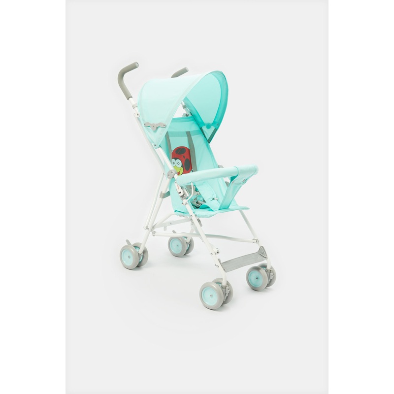 Baby Blue Ladybird Buggy With Round Canopy