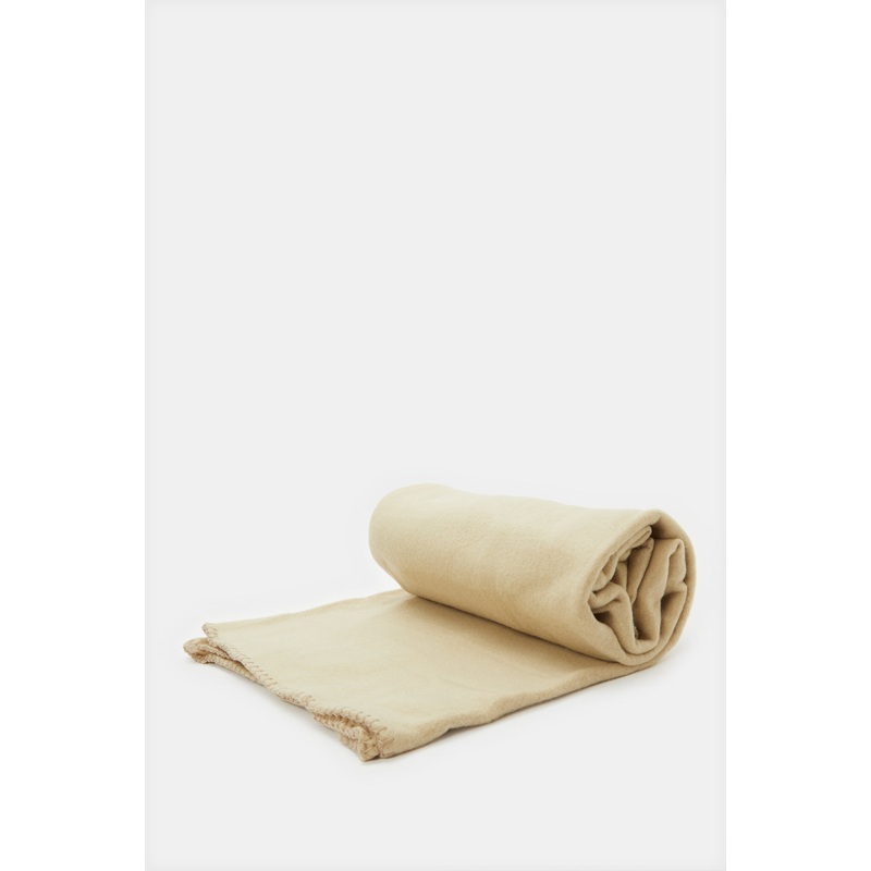 Beige Fleece Blanket (Single Size)