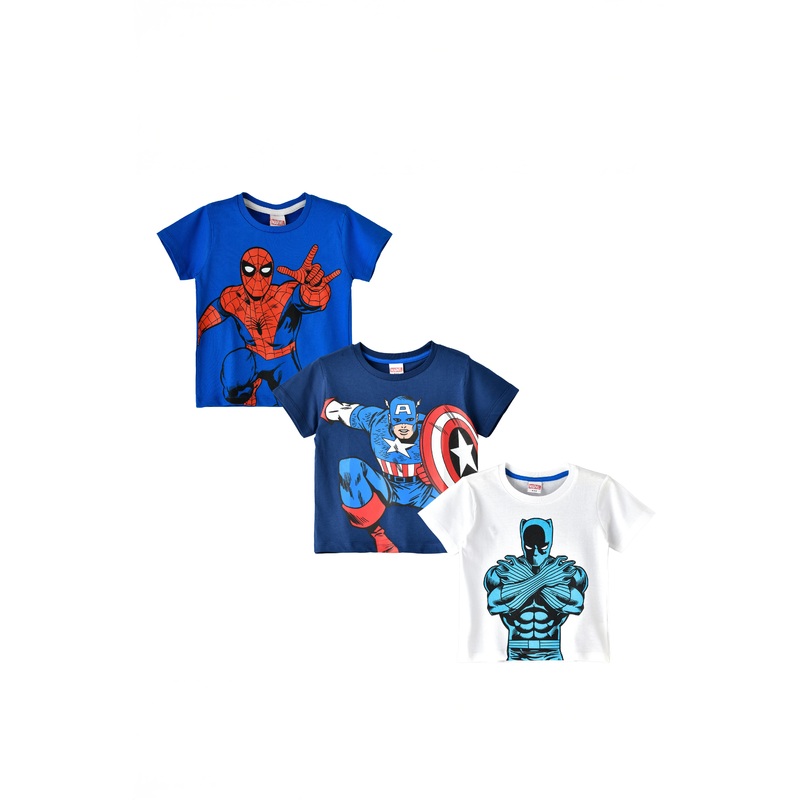 Boys Assorted Avengers Print T-Shirt Set (Pack of 3)
