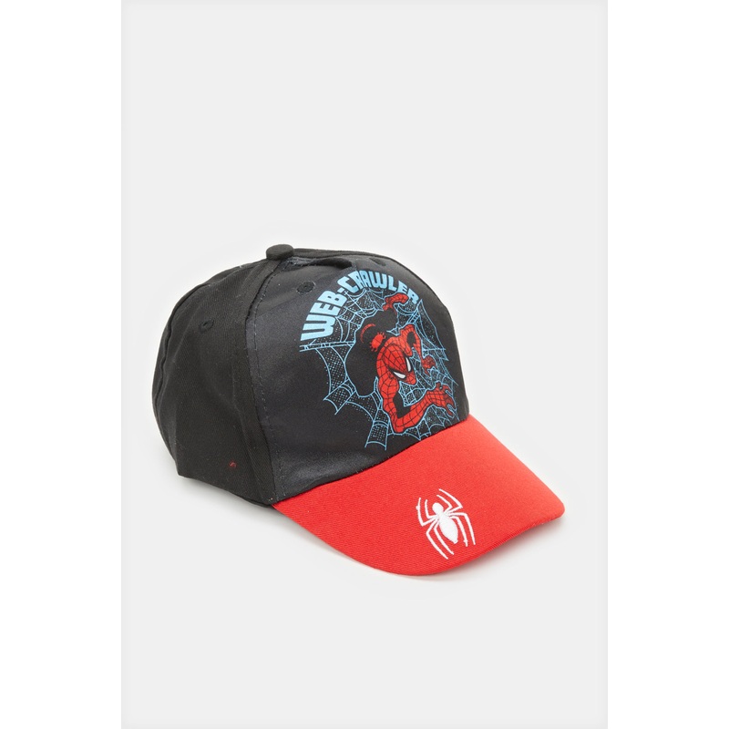 Boys Black And Red Spider-man Cap