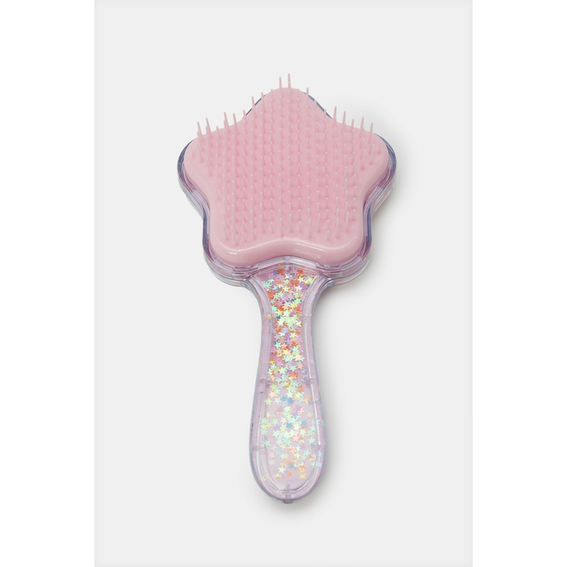 Girls Pink Printed Hair Brush