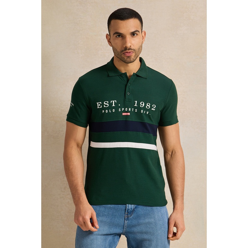Men Green Casual Polo T-shirt|Small|Medium|Large|X-Large|XX-Large