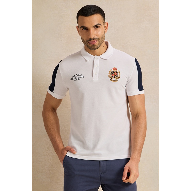 Men White Casual Polo T-shirt|Small|Medium|Large|X-Large|XX-Large