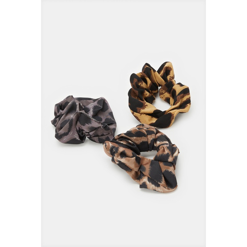 Women Assorted Printed Scrunchy Set (3 Piece)