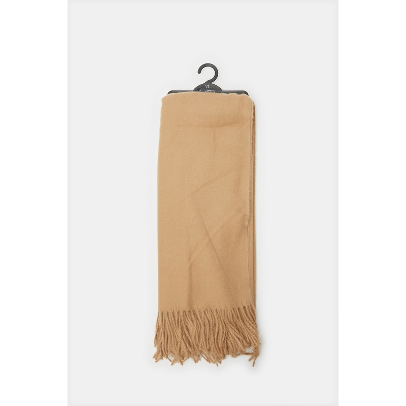 Women Beige Knitted Scarf