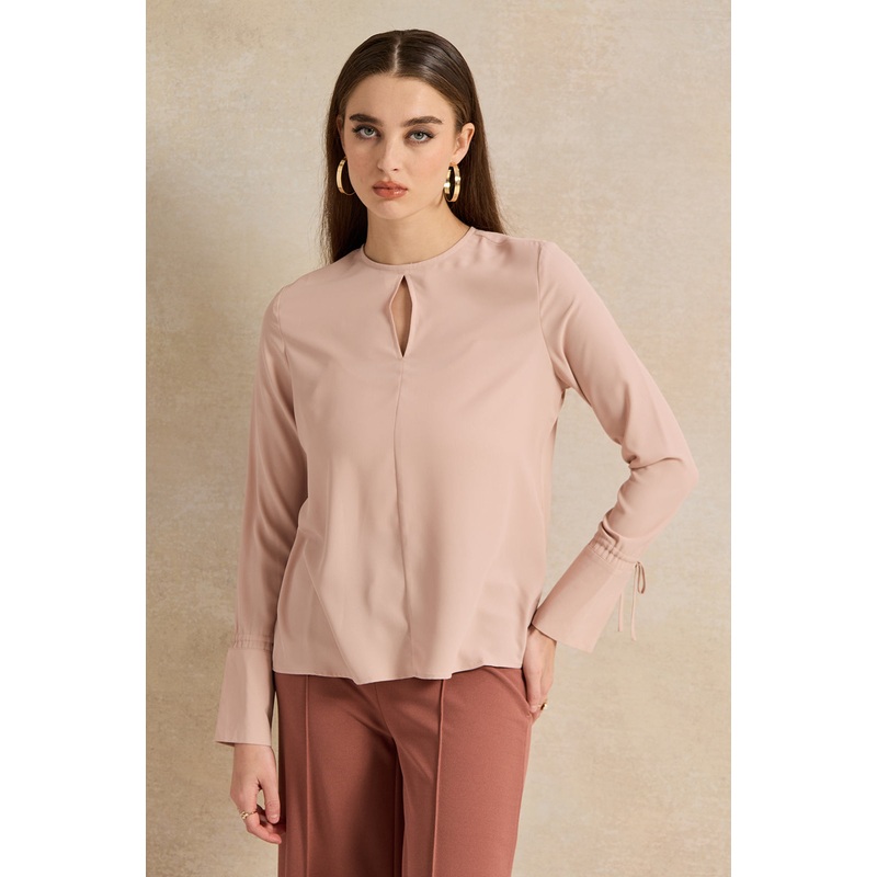 Women Pink Cut Out Blouse|UK8|UK10|UK12|UK14|UK16|UK18