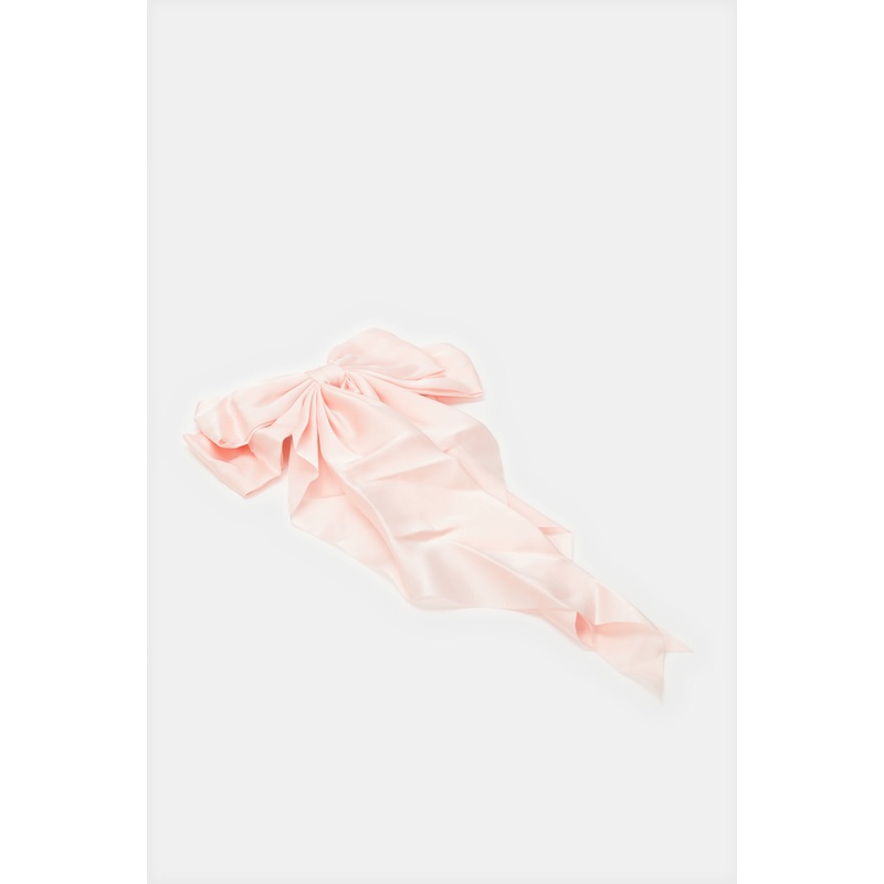 Women Pink Embellished Bow Hair Clip