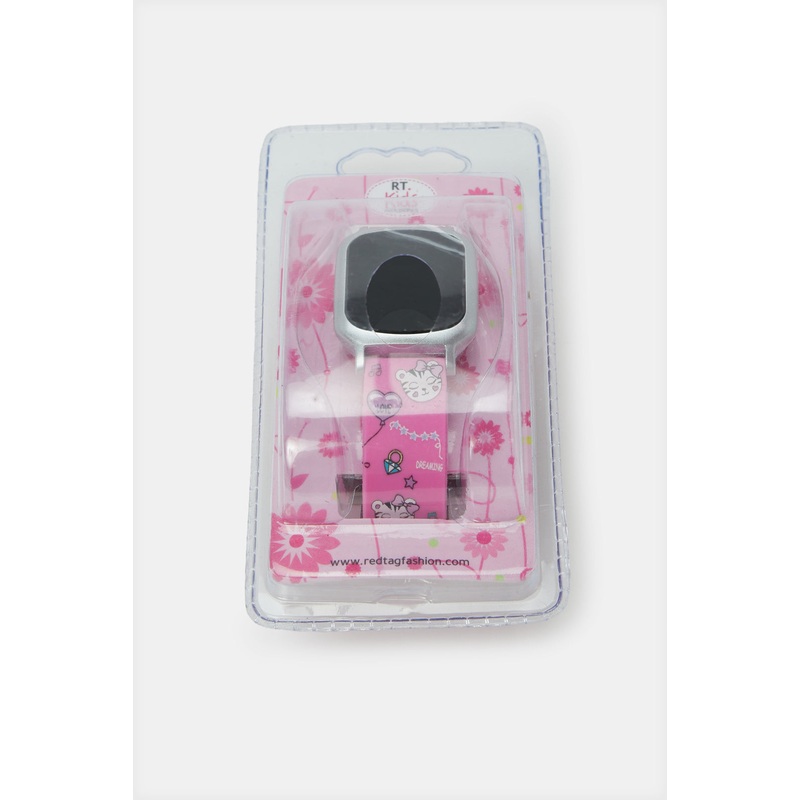 Women Pink Printed Digital Watch