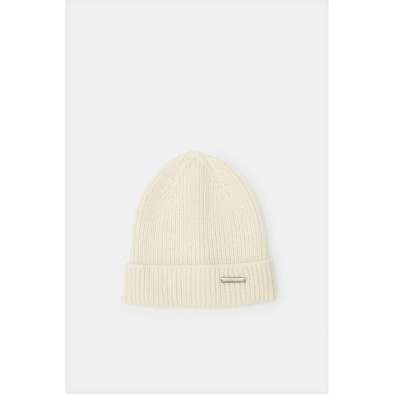 Women  White Knitted Cap