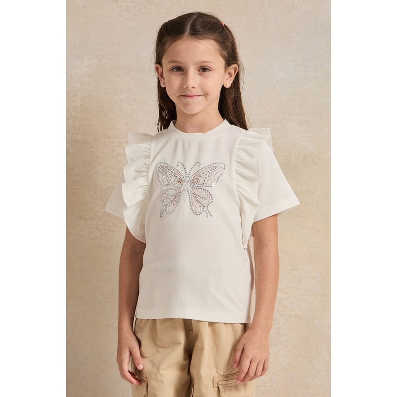 Girls White Embroidered Top|2-3 Years|3-4 Years|4-5 Years|5-6 Years|6-7 Years|7-8 Years