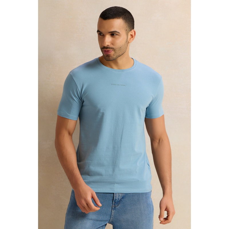 Men Blue Basic T-Shirt|Small|Medium|Large|X-Large|XX-Large