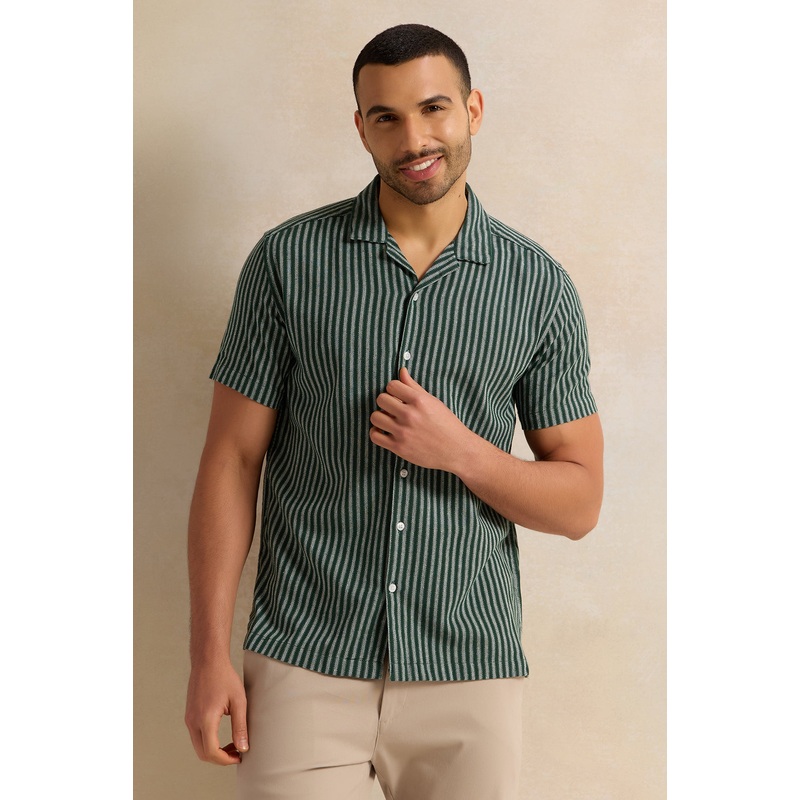 Men Blue Striped Casual Shirt|Small|Medium|Large|X-Large|XX-Large