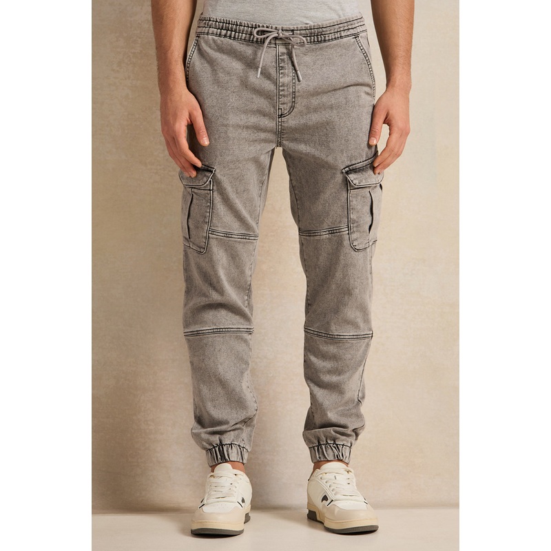 Men Charcoal Cargo Jogger|Small|Medium|Large|X-Large|XX-Large