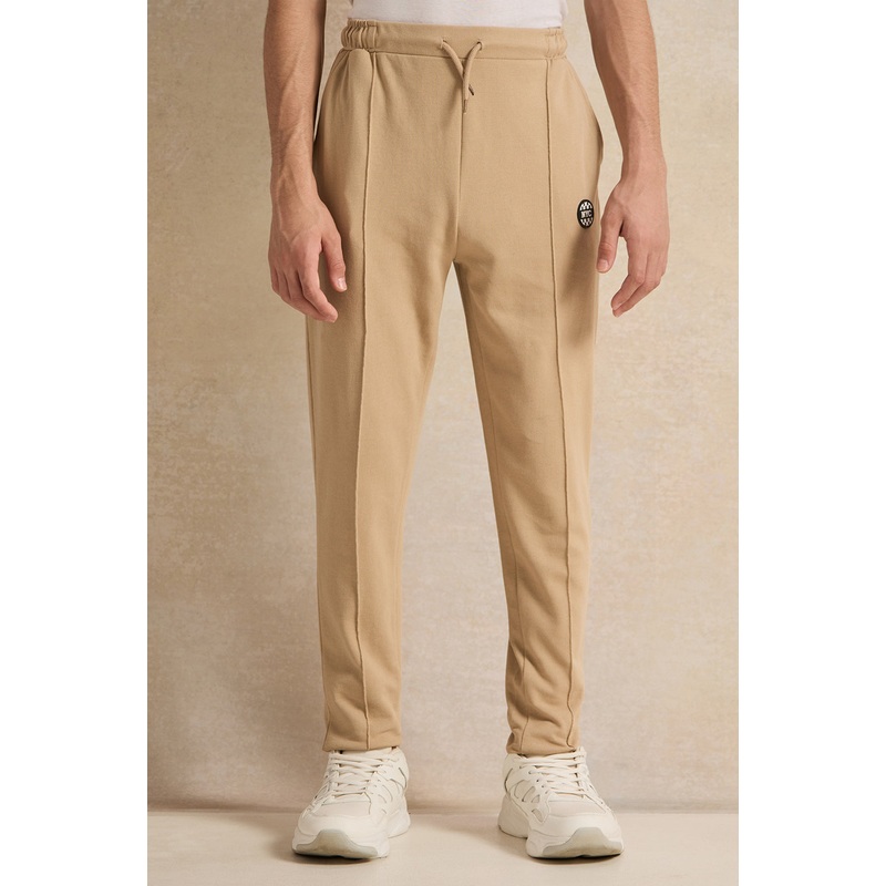 Senior Boys Beige Pique Active Pants