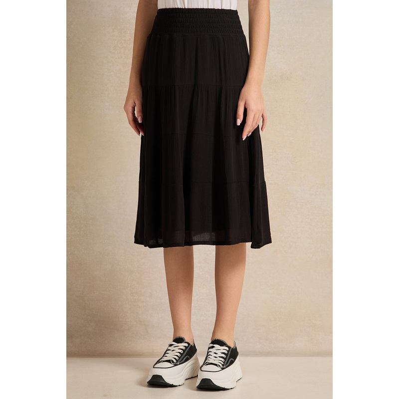 Senior Girl Black Tiered Skirt