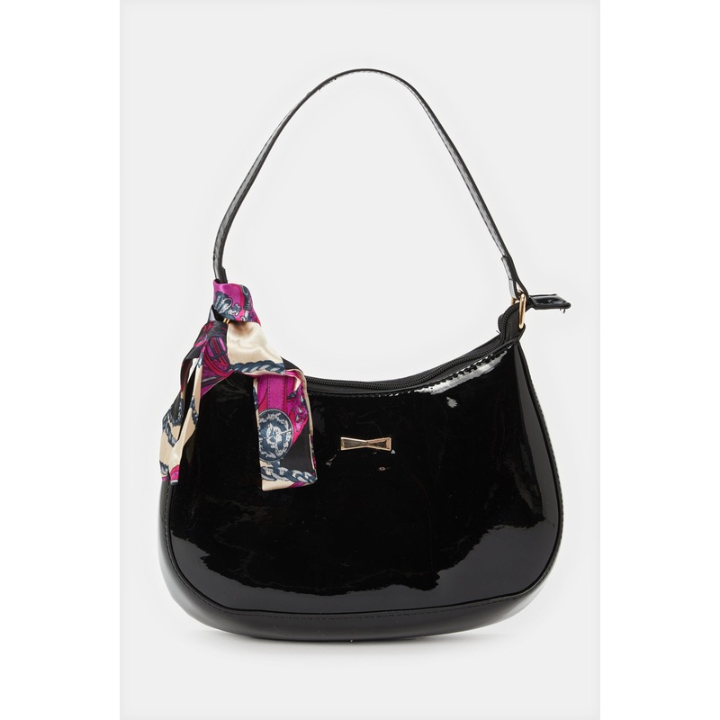 Women Black Embellished Slouch Bag