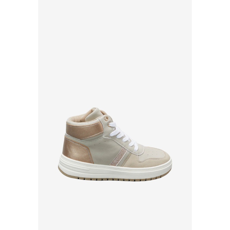 Beige Lace-Up High-Top|EU31|EU32|EU33|EU34|EU35|EU36|EU37