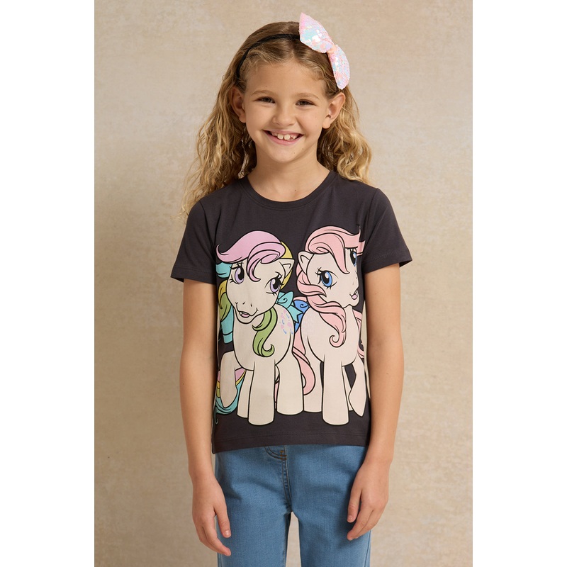 Girls Black My Little Pony Print T Shirt