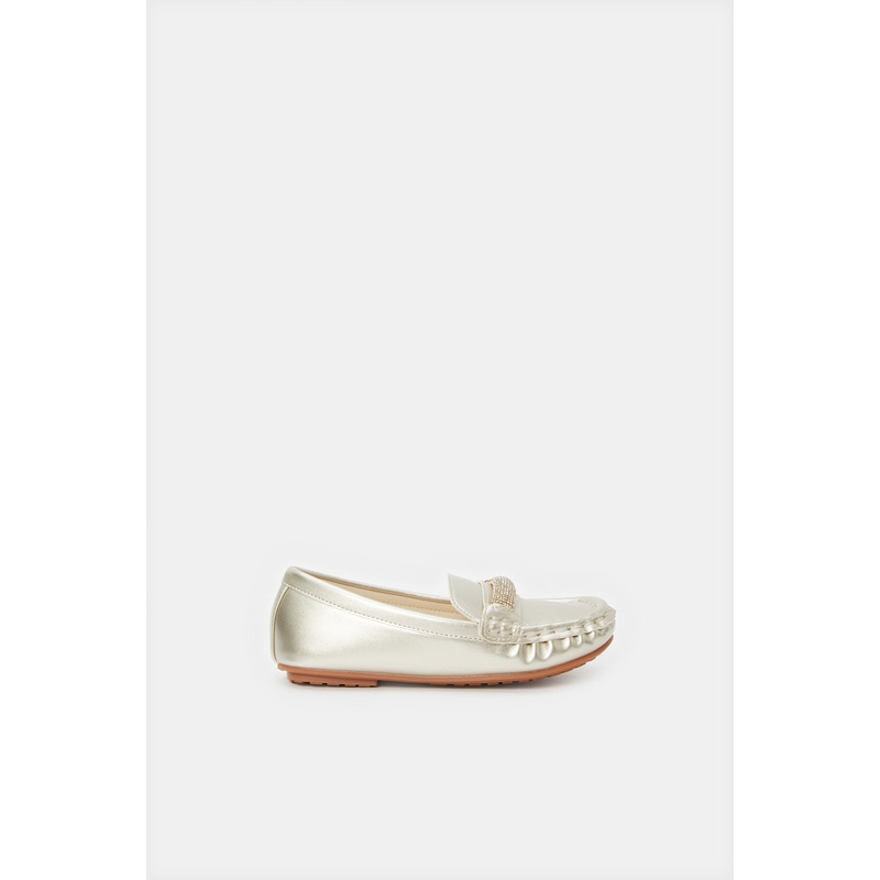 Girls Gold Embellished Loafer|EU25|EU26|EU27|EU28|EU29|EU30