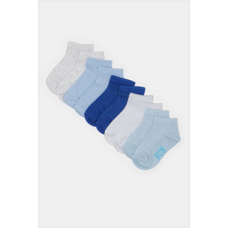 Infant Boys Assorted Ankle-Length Socks Set (5 Pairs)